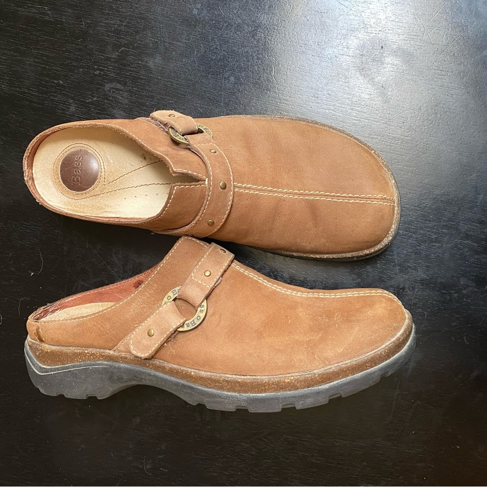 Vintage Bass leather clog sandals